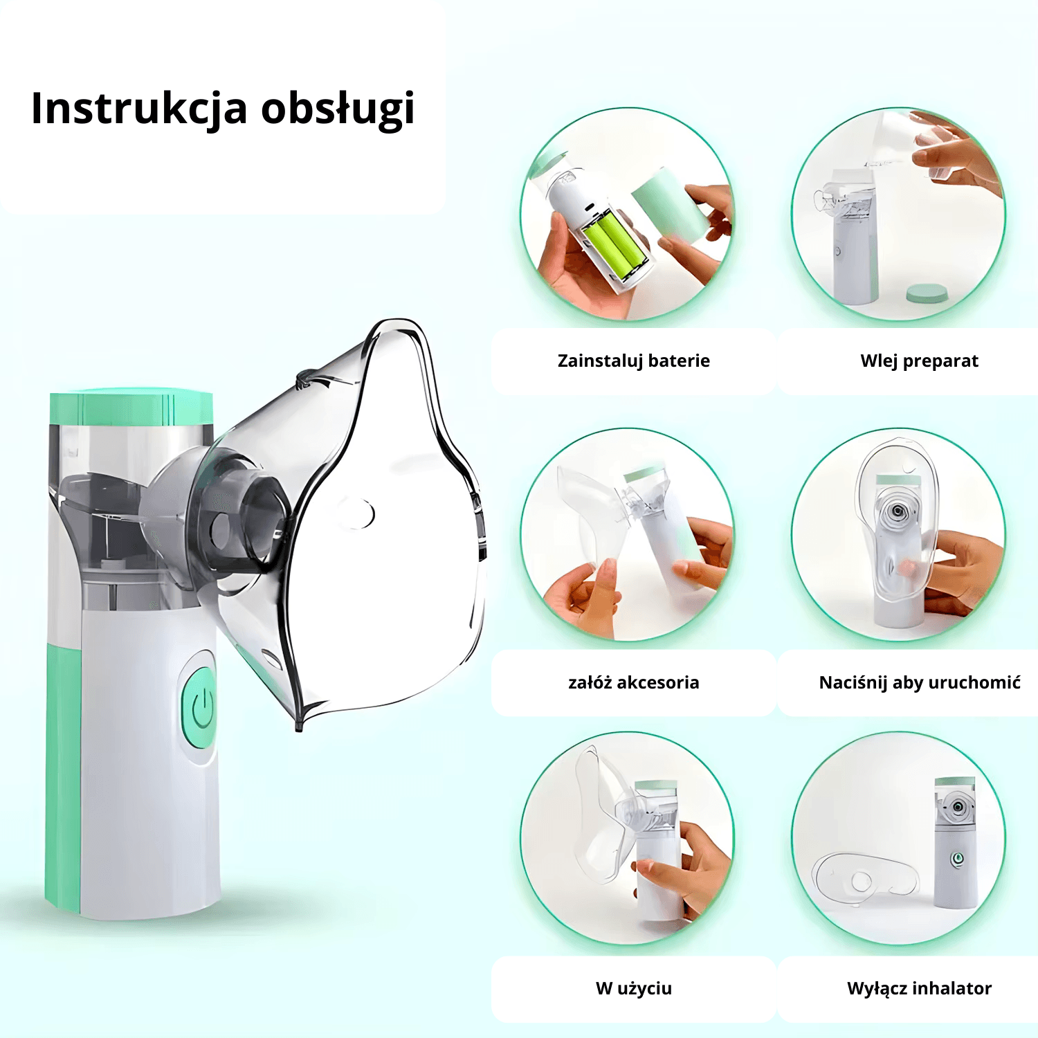 Inhalator-nebulizator siateczkowy Nebulix. Dla dzieci i dorosłych 🏥 👨‍⚕️Certyfikowana jakość RoHs, CE, ISO 14001, ISO9001