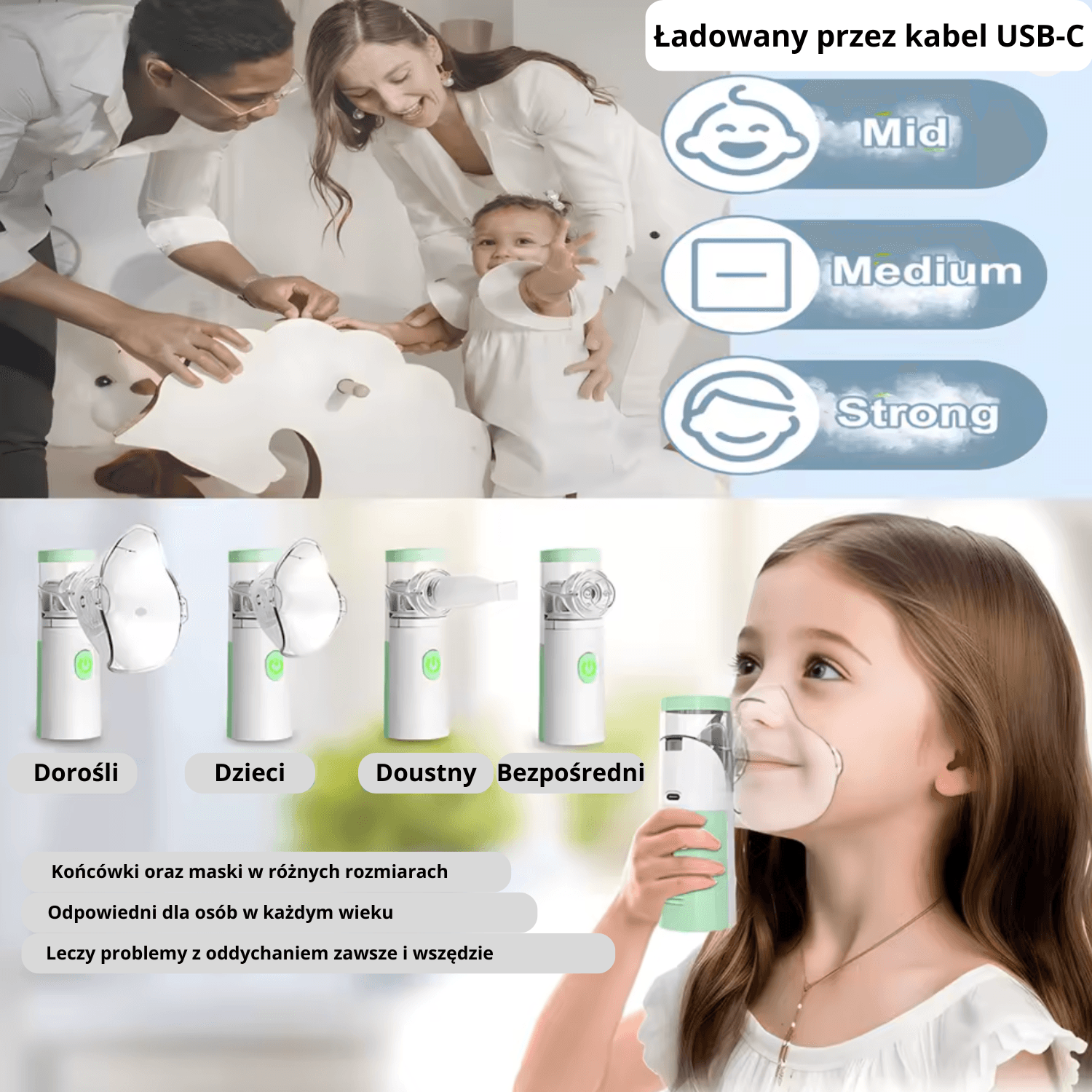 Inhalator-nebulizator siateczkowy Nebulix. Dla dzieci i dorosłych 🏥 👨‍⚕️Certyfikowana jakość RoHs, CE, ISO 14001, ISO9001